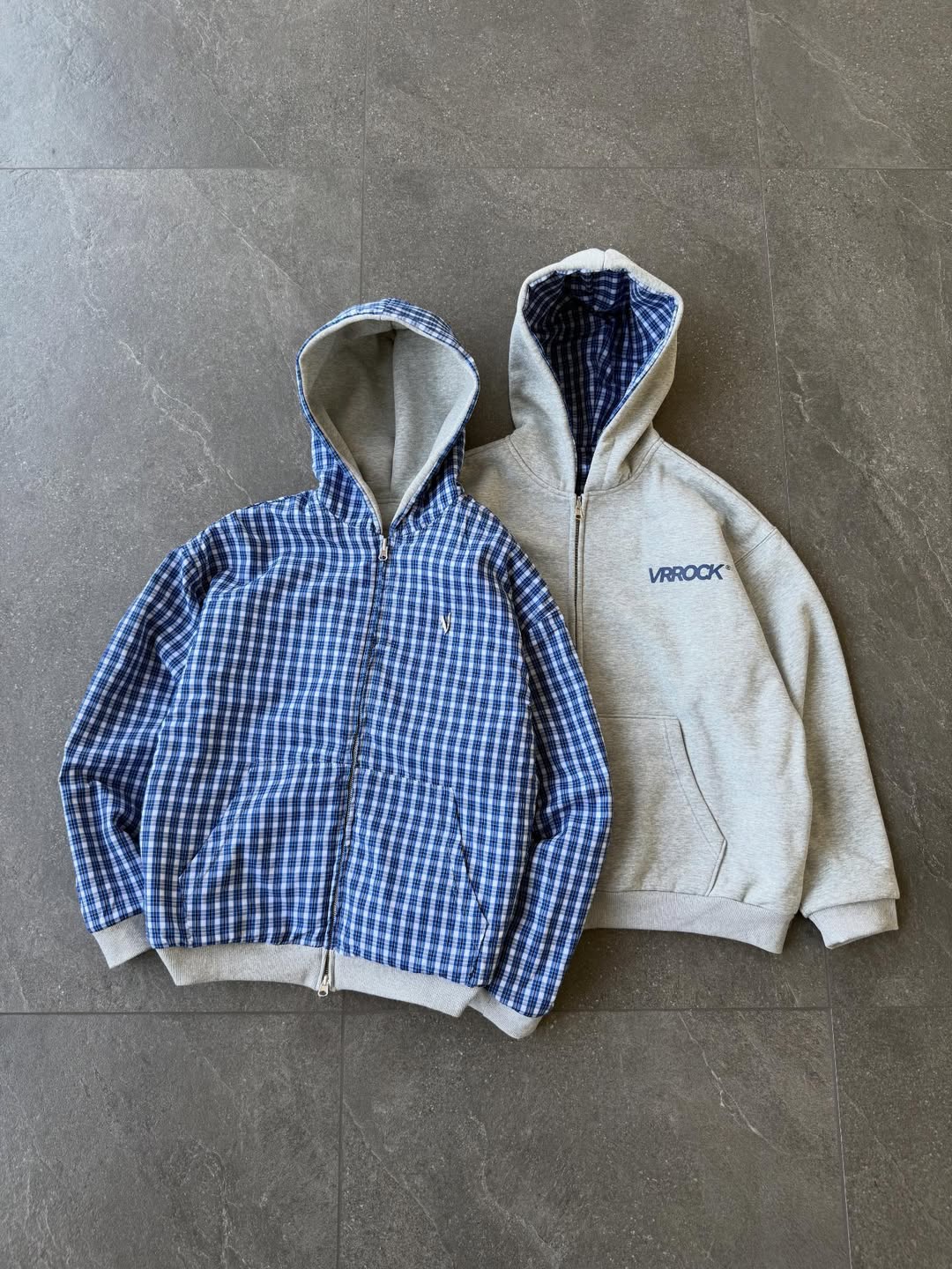 Reversible Light Blue Hoodie